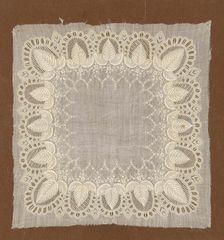 Handkerchief, France, 19th century. Creator: Unknown