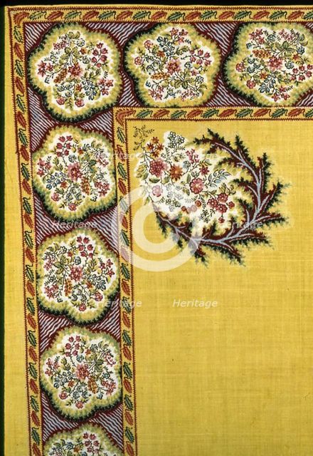 Handkerchief, France, c. 1870. Creator: Unknown.