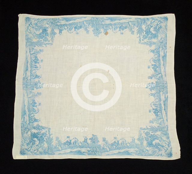 Handkerchief, French, 1800-1810. Creator: Unknown.