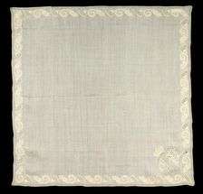 Handkerchief, French, 1830-50. Creator: Unknown