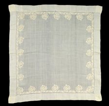 Handkerchief, French, 1830-50. Creator: Unknown