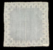 Handkerchief, French, 1840-60. Creator: Unknown