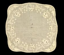 Handkerchief, French, 1850-60. Creator: Unknown