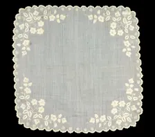 Handkerchief, French, 1850-60. Creator: Unknown