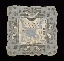 Handkerchief, Italian, third quarter 19th century. Creator: Unknown