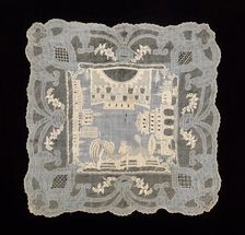Handkerchief, Italian, third quarter 19th century. Creator: Unknown
