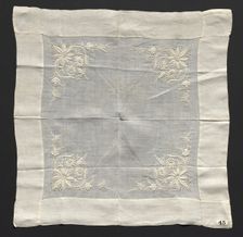 Handkerchief, late 1800s. Creator: Unknown