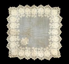 Handkerchief, possibly Swiss, third quarter 19th century. Creator: Unknown
