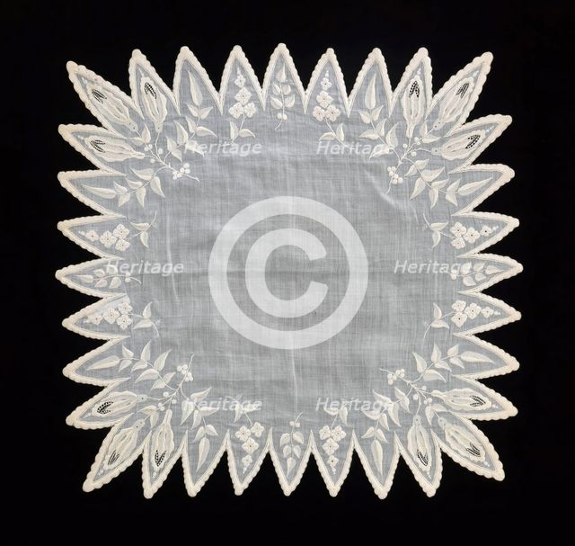 Handkerchief, probably American, second quarter 19th century. Creator: Unknown.