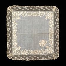 Handkerchief, probably French, 1825-50. Creator: Unknown