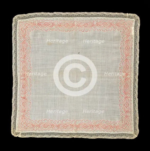 Handkerchief, Russian, 1860-80. Creator: Unknown.