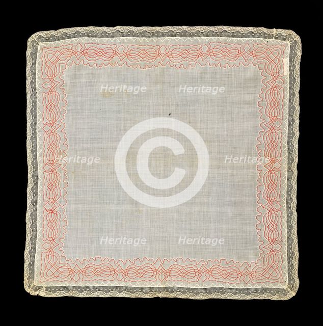 Handkerchief, Russian, 1860-80. Creator: Unknown.
