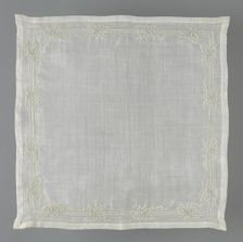 Handkerchief, Switzerland, 1892/1900. Creator: Unknown