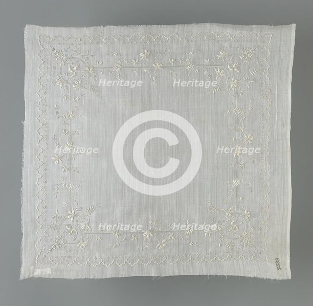 Handkerchief, Switzerland, 1892/1900. Creator: Unknown.