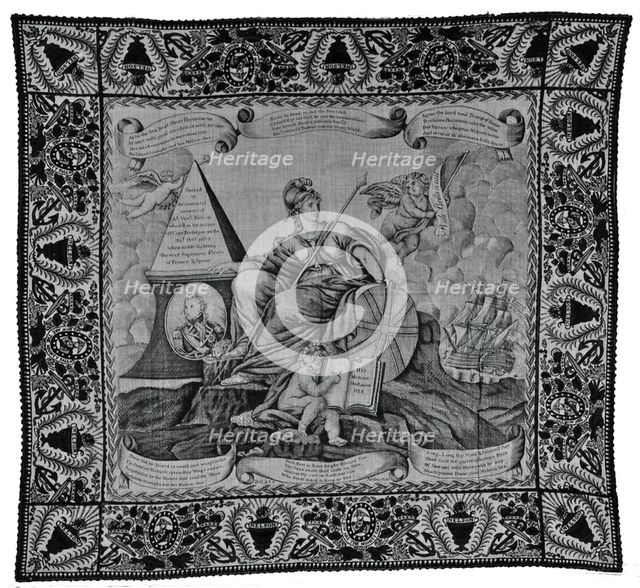 Handkerchief, Scotland, c. 1805. Creator: R. G Anderston & Co.