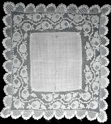 Handkerchief, Spain, 19th century. Creator: Unknown