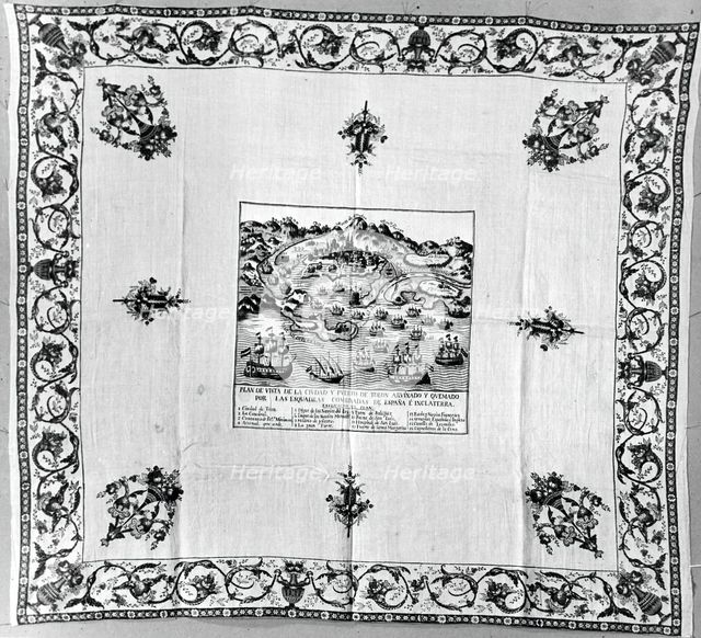 Handkerchief, Spain, c. 1795. Creator: Unknown.