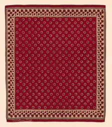 Handkerchief, United States, c. 1800. Creator: Unknown