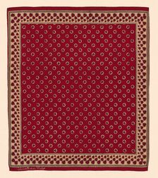 Handkerchief, United States, c. 1800. Creator: Unknown