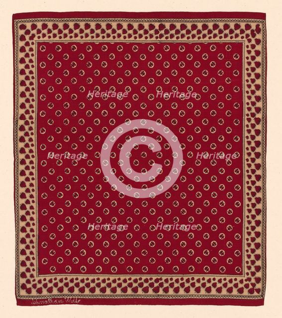 Handkerchief, United States, c. 1800. Creator: Unknown.
