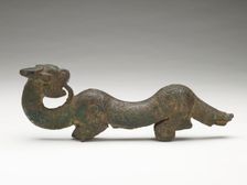 Handle in the form of a dragon from a bronze..., Eastern Zhou dynasty, late 6th-early 5th cent BCE. Creator: Unknown