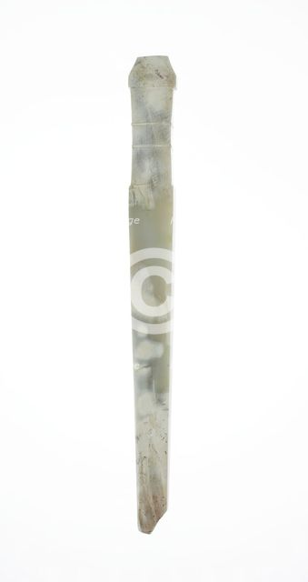 Handle-Shaped Jade, Shang or Western Zhou period, 2nd-early 1st millennium B.C. Creator: Unknown.