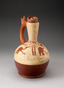 Handle Spout Jug with Fineline Bird Motifs, 100 B.C./A.D. 500. Creator: Unknown