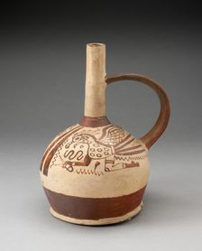 Handle Spout Vessel with Fineline Bird Motifs, 100 B.C./A.D. 500. Creator: Unknown