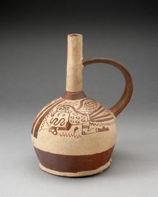 Handle Spout Vessel with Fineline Bird Motifs, 100 B.C./A.D. 500. Creator: Unknown