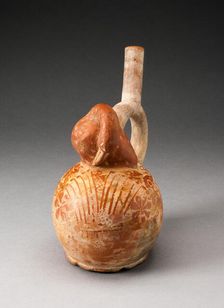 Handle Spout Vessel with Resting Bird, 100 B.C./A.D. 500. Creator: Unknown