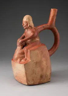 Handle Spout Vessel Depicting Oral Sex, 100 B.C./A.D. 500. Creator: Unknown