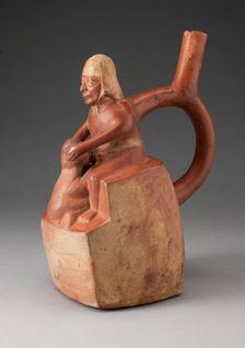 Handle Spout Vessel Depicting Oral Sex, 100 B.C./A.D. 500. Creator: Unknown