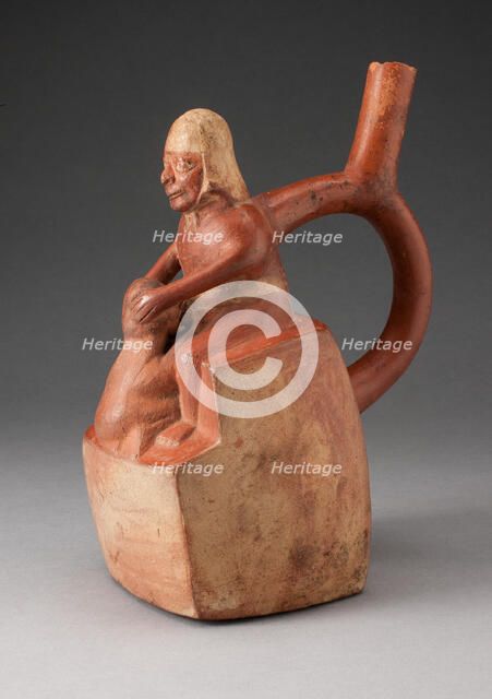 Handle Spout Vessel Depicting Oral Sex, 100 B.C./A.D. 500. Creator: Unknown.