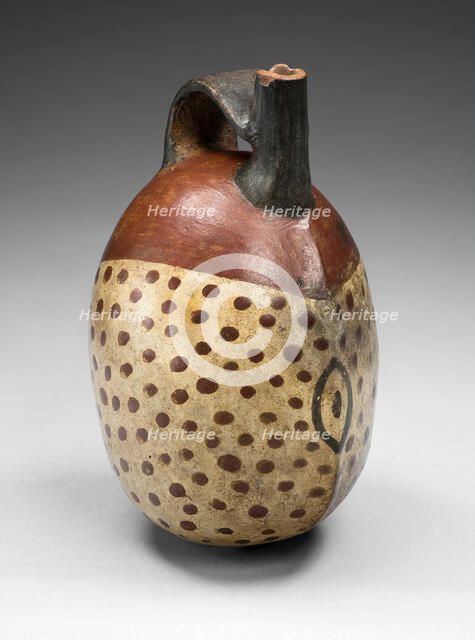 Handle Spout Vessel in Form of a Seed or Bean, 100 B.C./A.D. 500. Creator: Unknown.