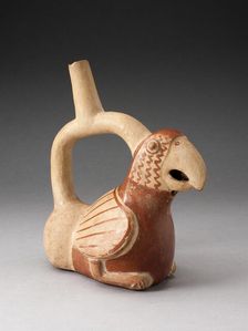 Handle Spout Vessel in Form of a Parrot, 100 B.C./A.D. 500. Creator: Unknown
