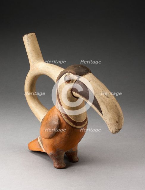 Handle Spout Vessel in Form of a Toucan, 100 B.C./A.D. 500. Creator: Unknown.