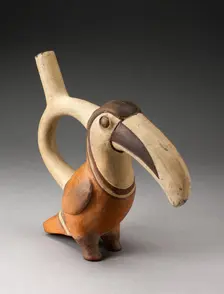 Handle Spout Vessel in Form of a Toucan, 100 B.C./A.D. 500. Creator: Unknown