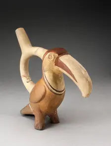 Handle Spout Vessel in Form of a Toucan, 100 B.C./A.D. 500. Creator: Unknown