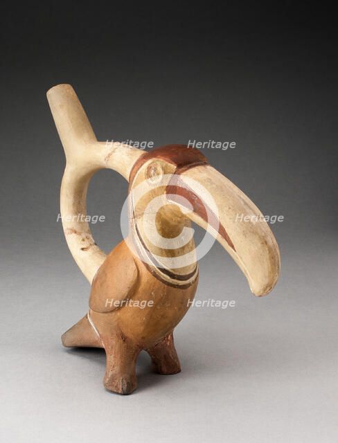 Handle Spout Vessel in Form of a Toucan, 100 B.C./A.D. 500. Creator: Unknown.