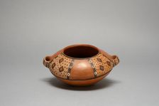 Handled Bowl with Panels of Geometric Motifs, c. A.D. 500/700. Creator: Unknown