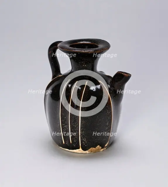 Handled Ewer with Vertical Ribs, Northern Song dynasty or Jin dynasty, 12th/13th century. Creator: Unknown.