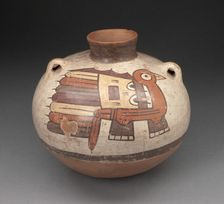 Handled Jar Depicing Abstract Bird, 180 B.C./A.D. 500. Creator: Unknown