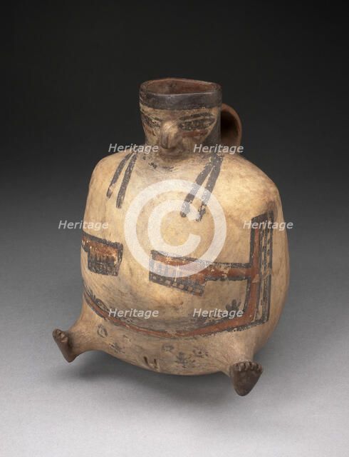 Handled Jar in the Form of a Female Figure with Extended Feet, 180 B.C./A.D. 500. Creator: Unknown.