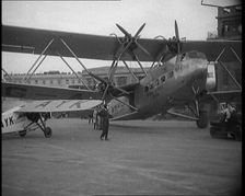Handley Page Horatius - Air Liner and Mail Plane with Mail Being Loaded onto It, 1929. Creator: British Pathe Ltd