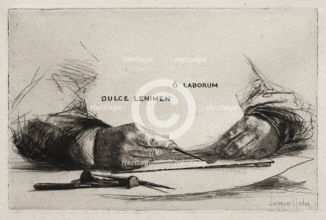 Hands Etching, 1865. Creator: Francis Seymour Haden (British, 1818-1910).