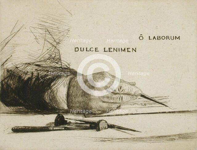 Hands Etching - O Laborum, 1865. Creator: Francis Seymour Haden.