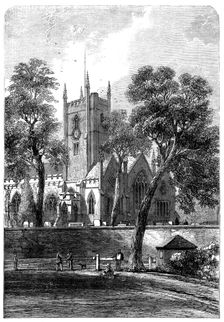 Handsworth Church, Birmingham, the burial-place of James Watt, 1865. Creator: Unknown