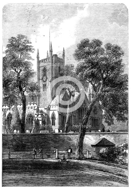 Handsworth Church, Birmingham, the burial-place of James Watt, 1865. Creator: Unknown.