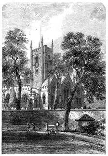 Handsworth Church, Birmingham, the burial-place of James Watt, 1865. Creator: Unknown