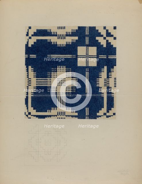 Handspun Bedspread, c. 1937. Creator: Julie C Brush.